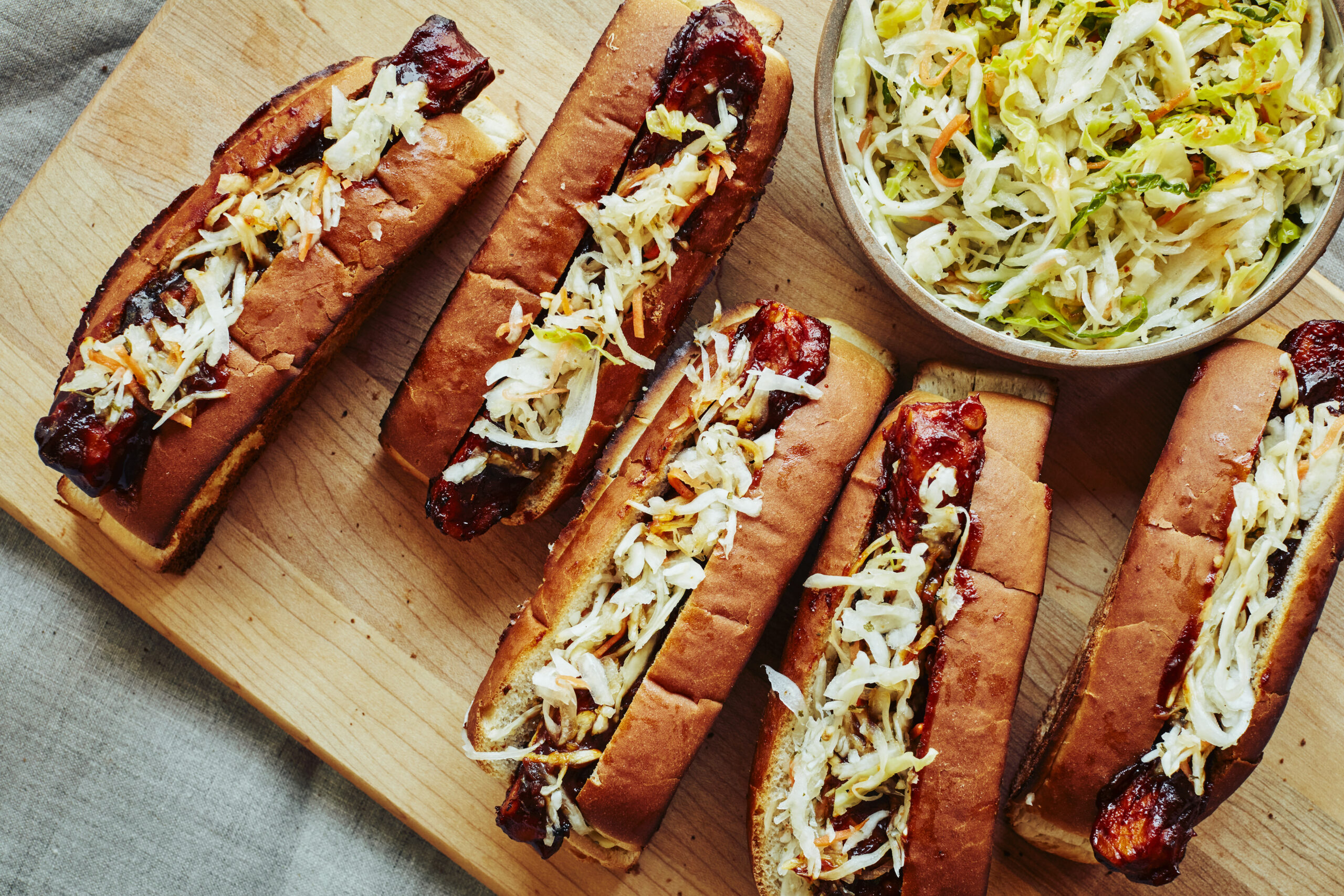 Hot-dog de côtes levées végé