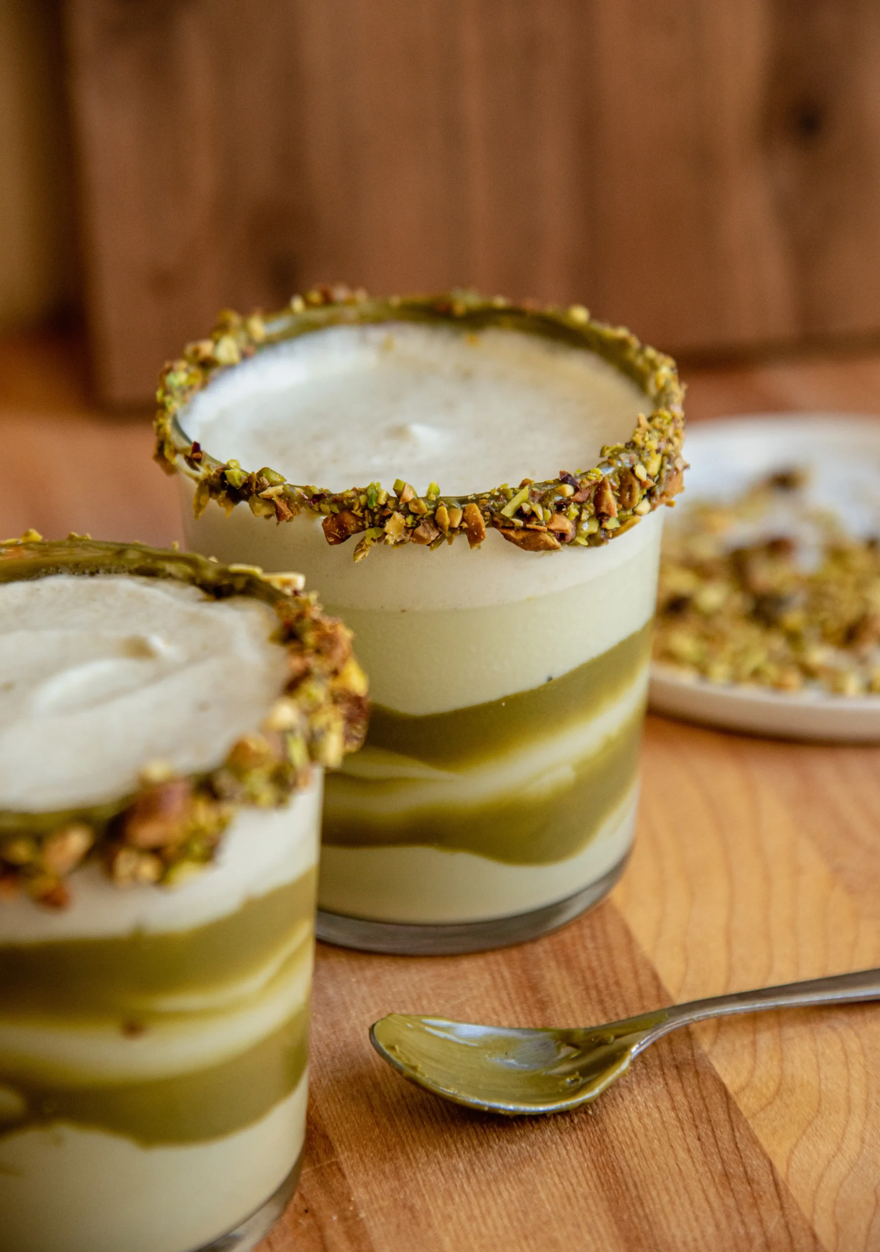 Lait frappé à la vanille et à la pistache