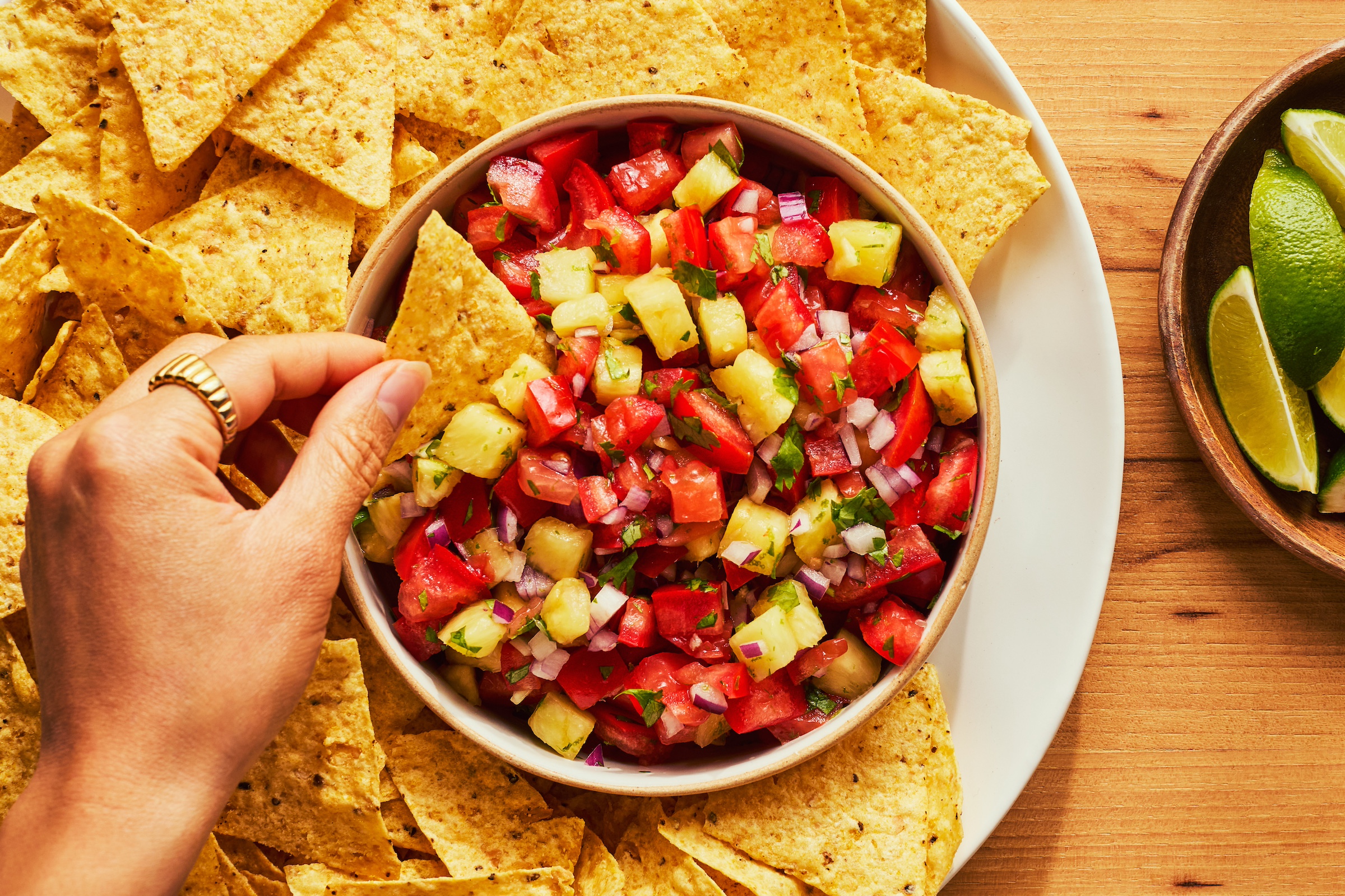 Pico de gallo à l&rsquo;ananas