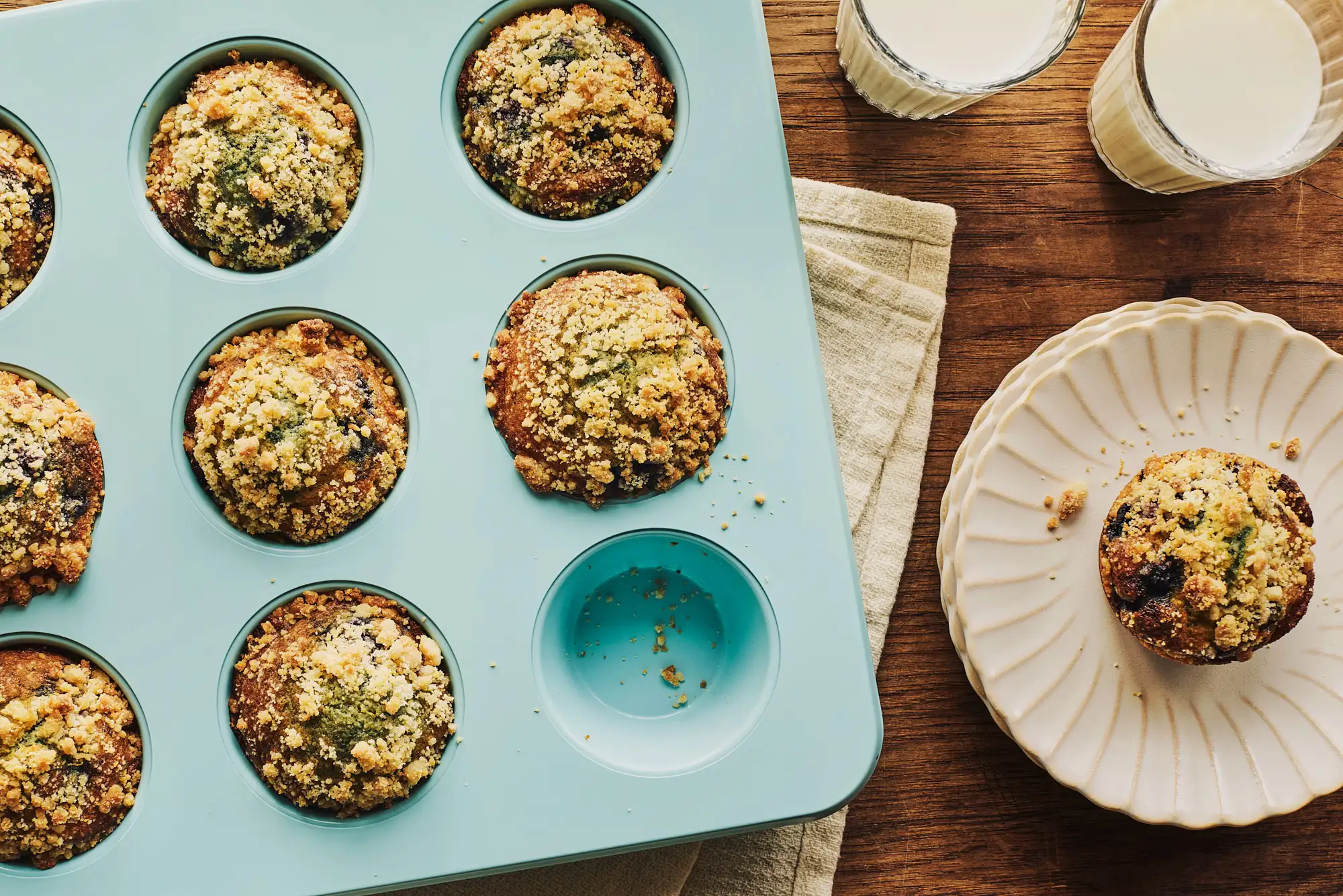Muffins streusel aux bleuets