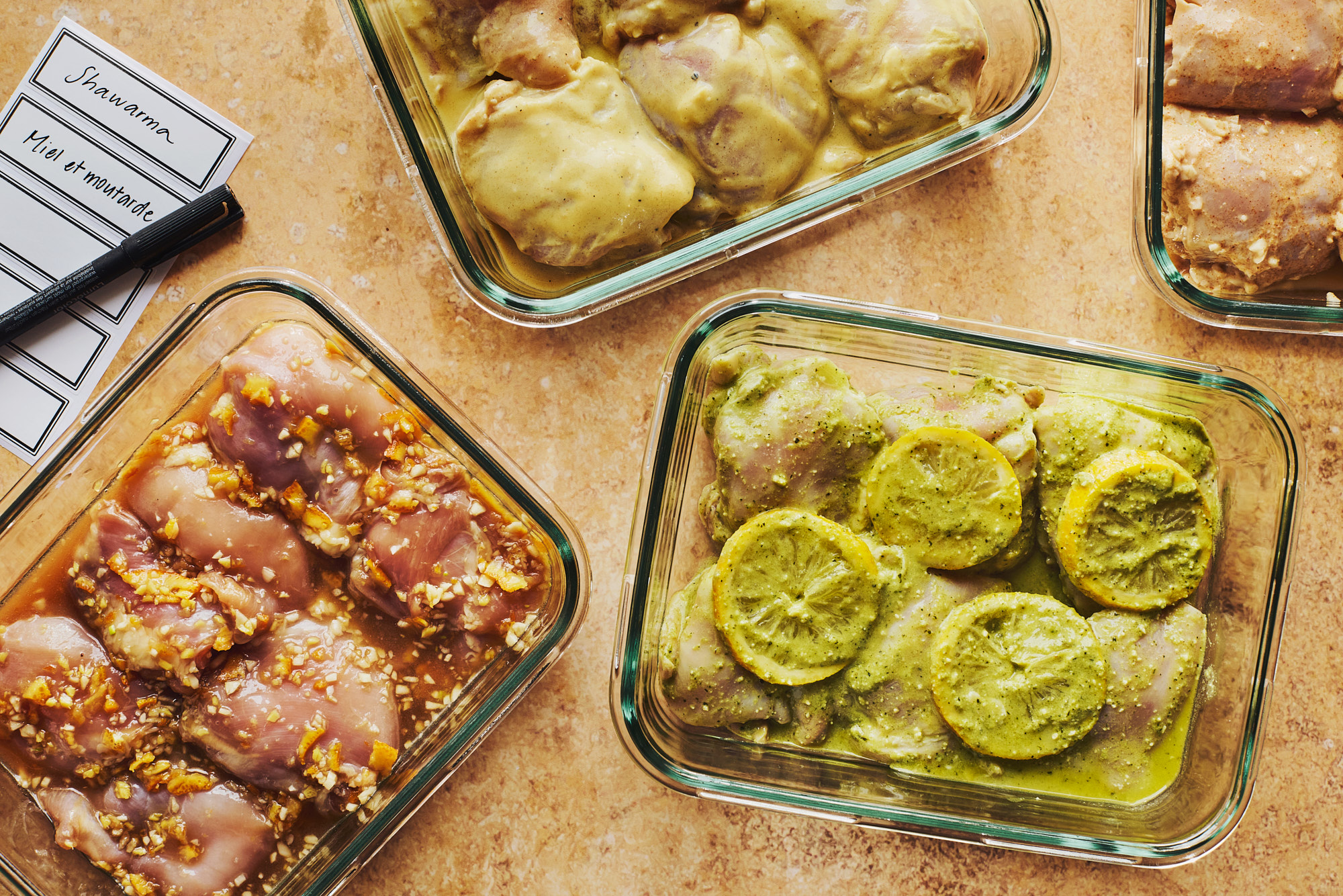 Marinades express à congeler