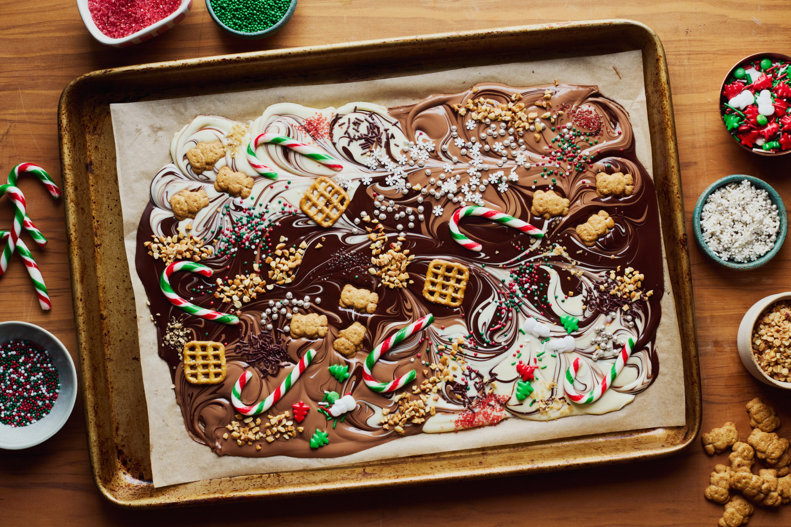 Barquette de chocolat de Noël