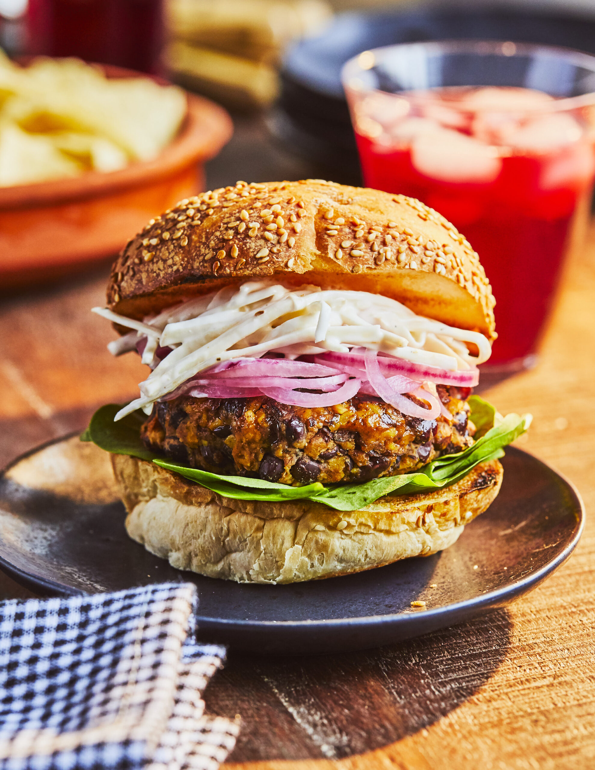 Végé burger au tempeh