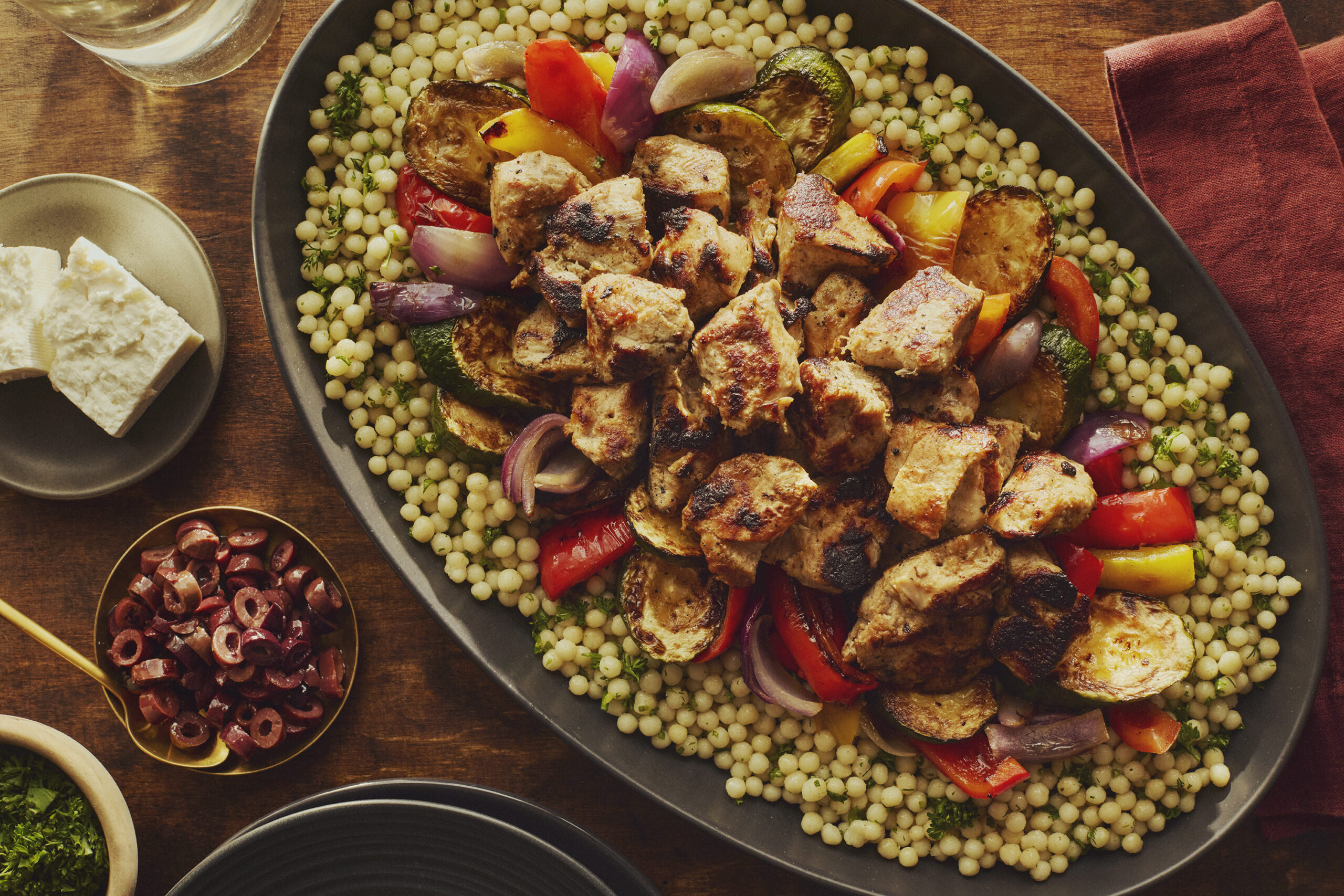 Couscous au poulet à la méditerranéenne (à la plancha)