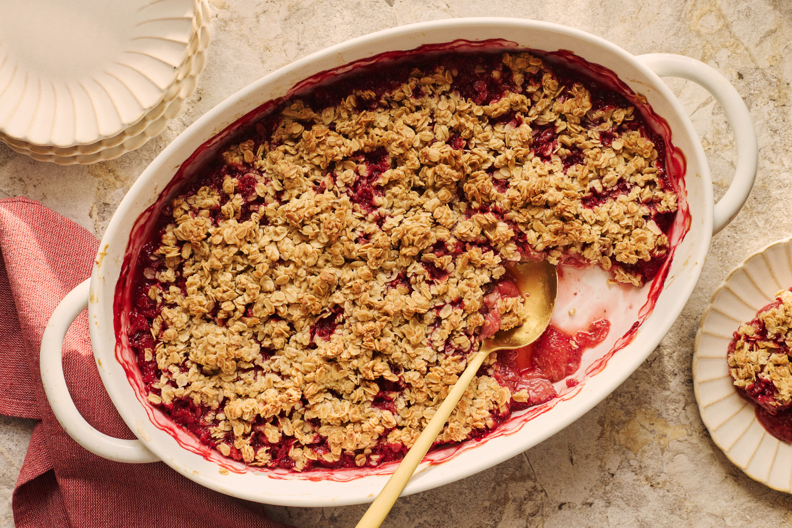 Crumble aux fraises