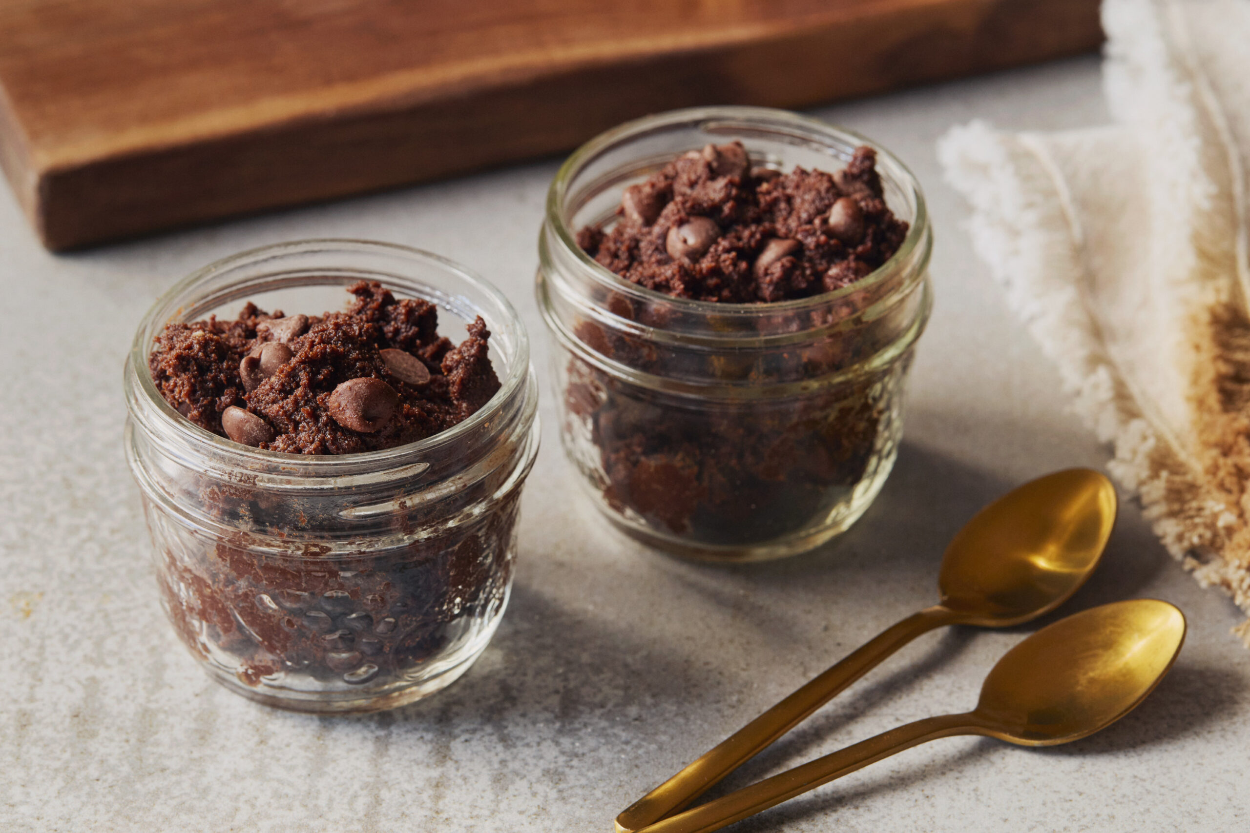 Petits pots de brownies sans cuisson