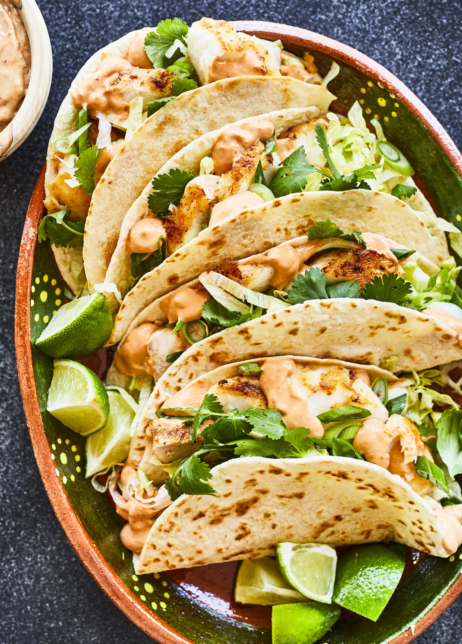 Tacos de poisson à la mayo chipotle
